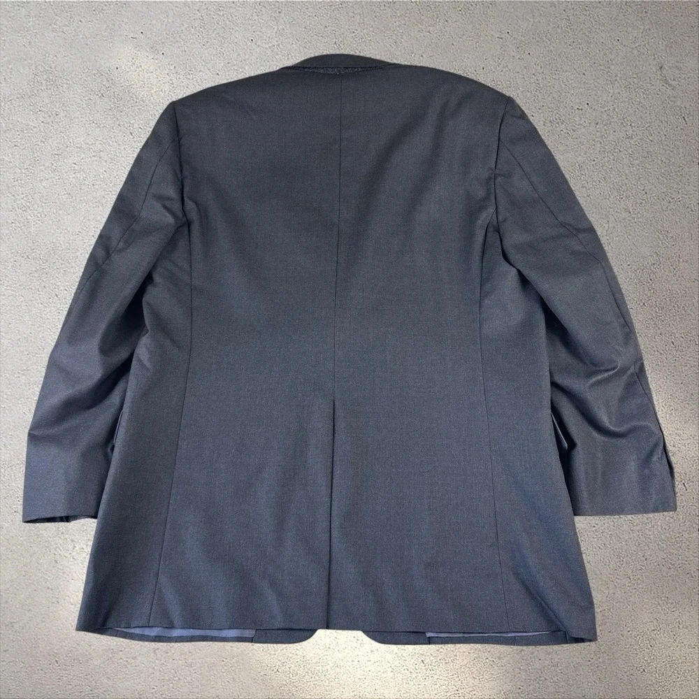Hickey Freeman Loro Piana Tasmanian Super 130s Blazer Gray Mens 44R Madison